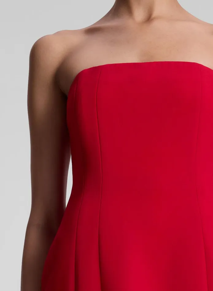 Women Dresses ALC Elsie Strapless Mini Dress Really Red