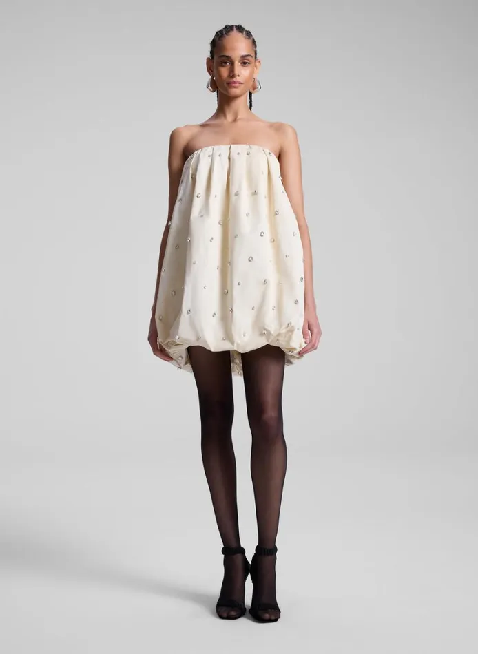 Women Dresses ALC Holly Strapless Embellished Mini Dress Cream