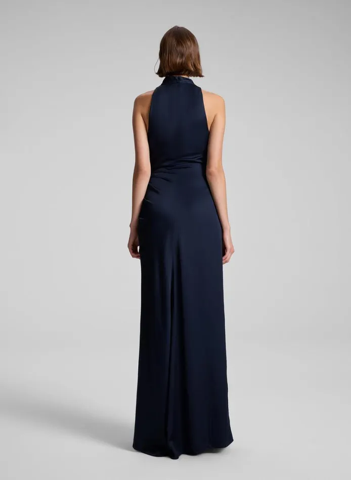 Women Dresses ALC Inez Satin Gown Dark Sapphire