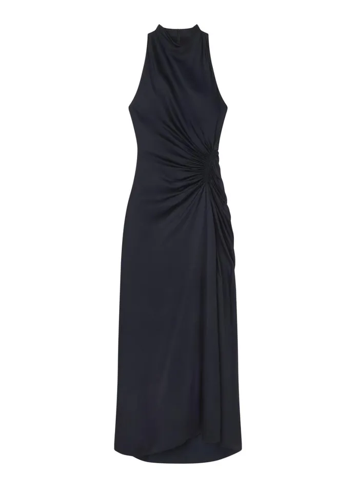 Women Dresses ALC Inez Satin Gown Dark Sapphire