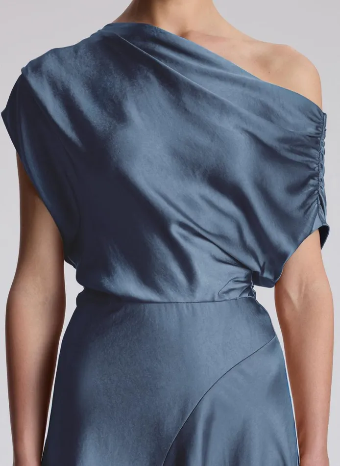 Women Dresses ALC Jasmine Satin Midi Dress Kyanite