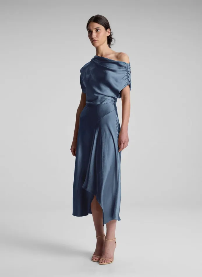 Women Dresses ALC Jasmine Satin Midi Dress Kyanite