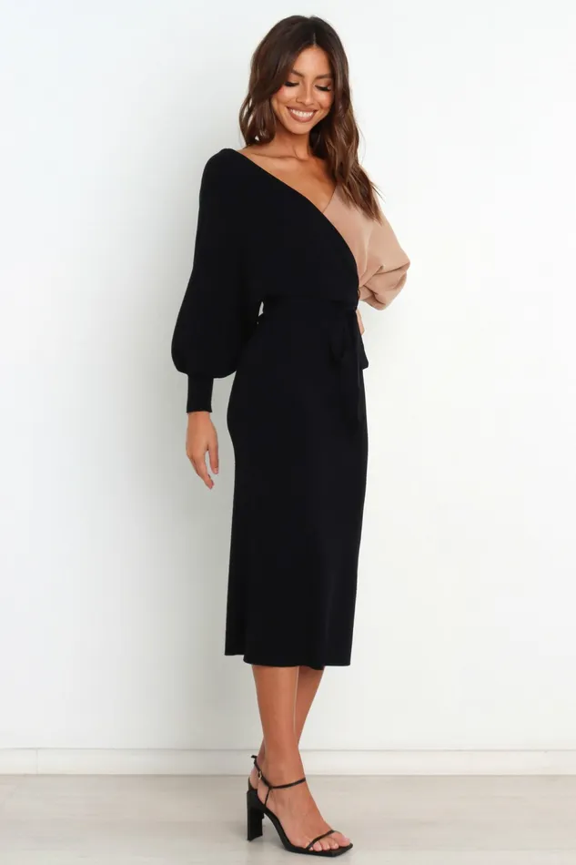 Women Dresses Petal and Pup Nate Dress BlackBeige