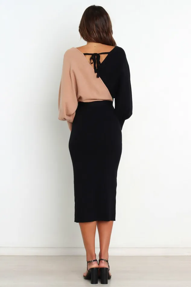 Women Dresses Petal and Pup Nate Dress BlackBeige