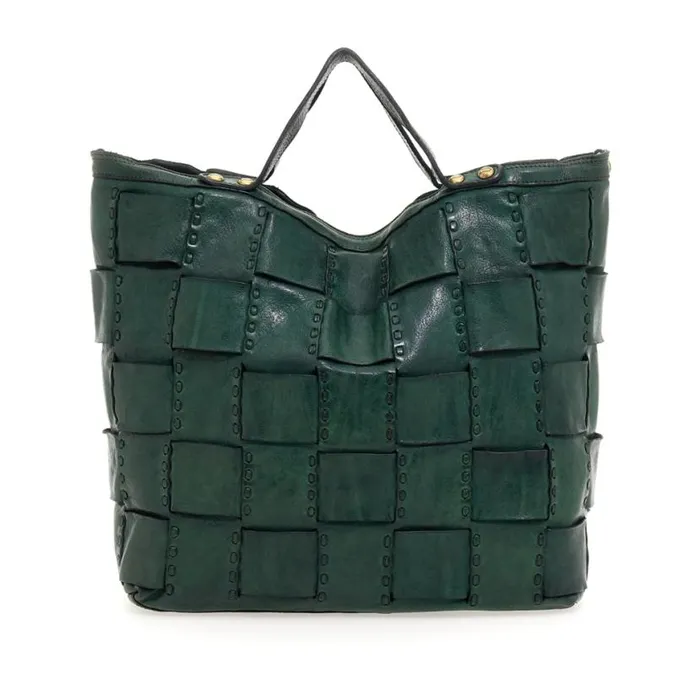 Women Edera Green Campomaggi ShoppersTote Bags