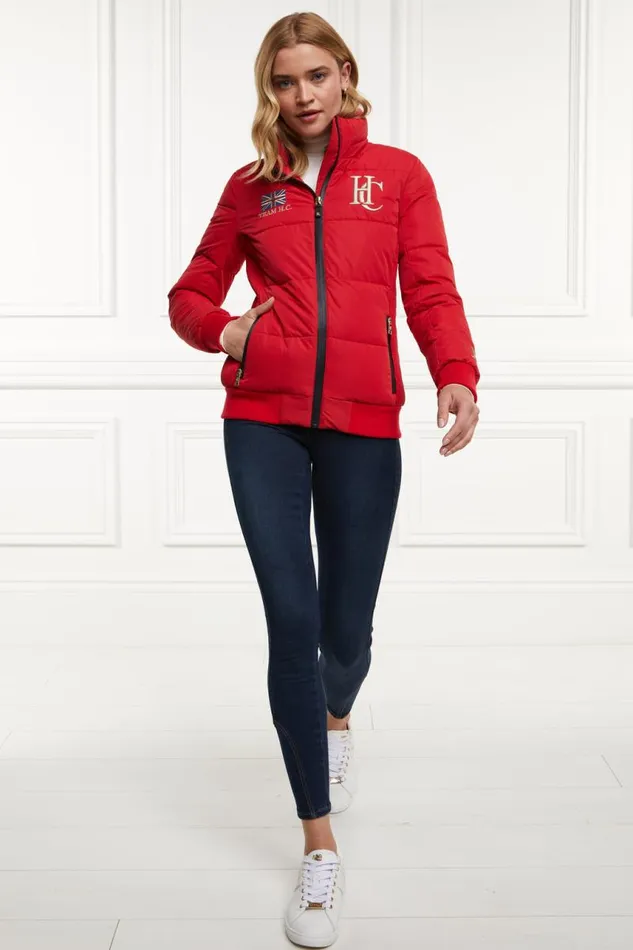 WomenEquestrian Jackets Holland Cooper Team Padded Jacket Heritage Red WomenEquestrian Jackets Holland Cooper Team Padded Jacket Heritage Red