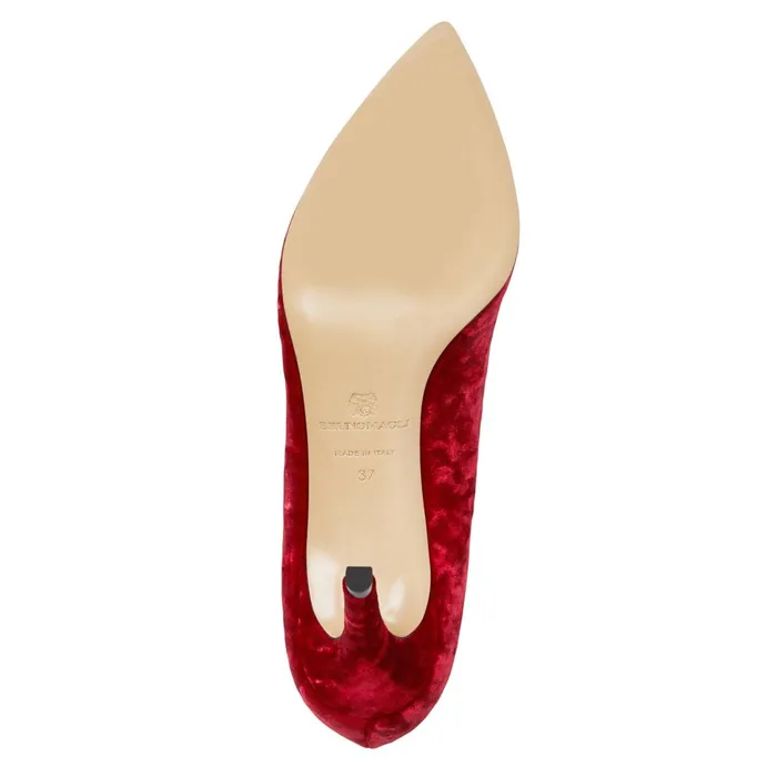 Women Evening Bruno Magli Telma Pointed Toe Pump Red Velvet Women Evening Bruno Magli Telma Pointed Toe Pump Red Velvet