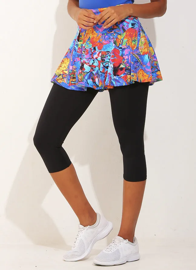 Women Flow Skirted Capri Fly Dona Jo Skirted Leggings and Capris