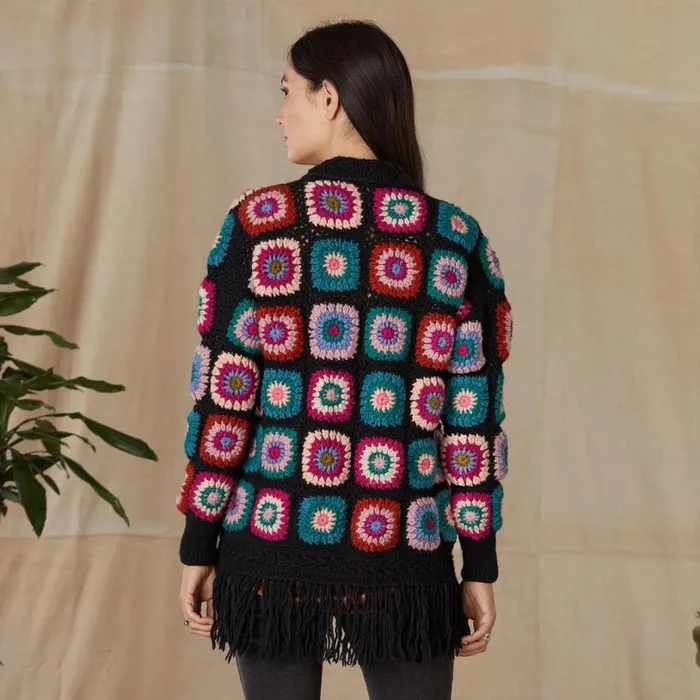 Women Fran Crocheted Cardigan Black Sundance Catalog Sweaters Women Fran Crocheted Cardigan Black Sundance Catalog Sweaters