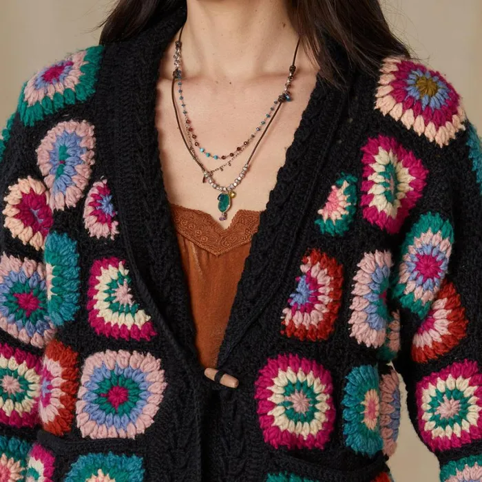 Women Fran Crocheted Cardigan Black Sundance Catalog Sweaters Women Fran Crocheted Cardigan Black Sundance Catalog Sweaters