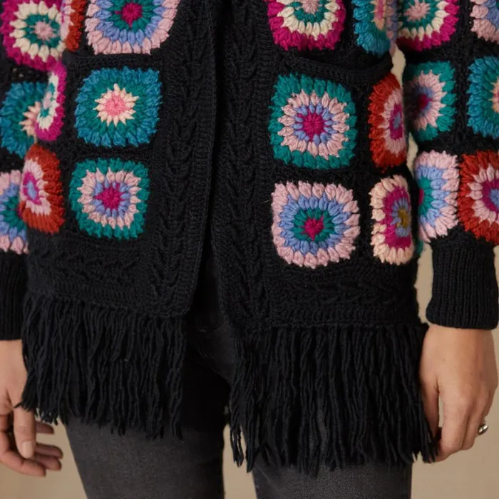 Women Fran Crocheted Cardigan Black Sundance Catalog Sweaters Women Fran Crocheted Cardigan Black Sundance Catalog Sweaters
