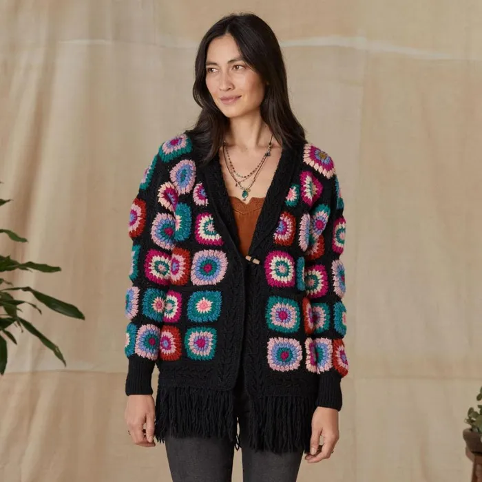 Women Fran Crocheted Cardigan Black Sundance Catalog Sweaters Women Fran Crocheted Cardigan Black Sundance Catalog Sweaters