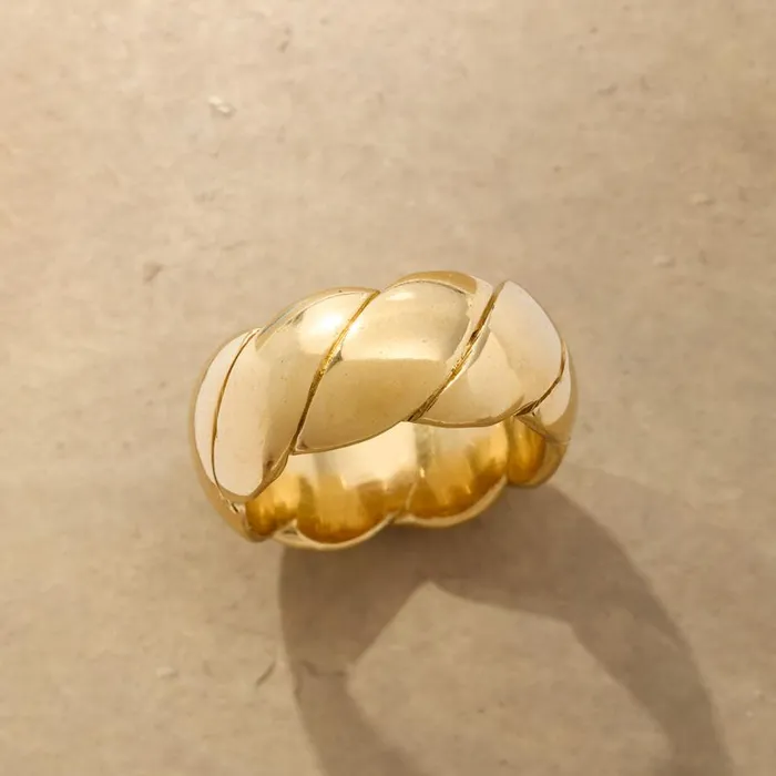 Women Golden Ribbon Ring Sundance Catalog Rings