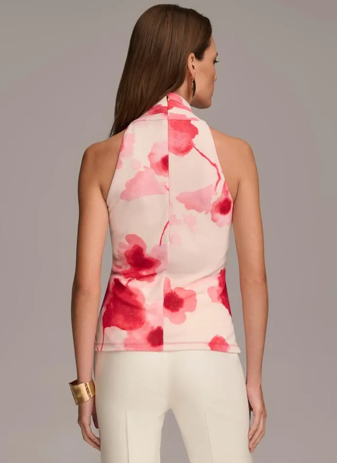 Women HALTER NECKLINE TOP Pink Donna Karan New York Sweaters And Tops Women HALTER NECKLINE TOP Pink Donna Karan New York Sweaters And Tops
