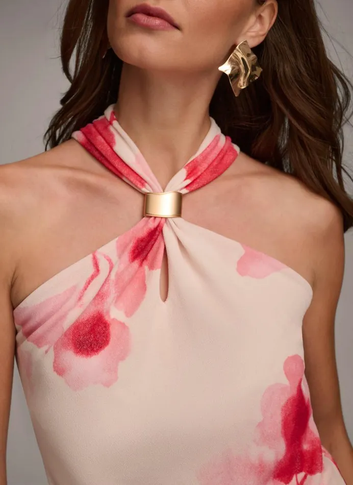 Women HALTER NECKLINE TOP Pink Donna Karan New York Sweaters And Tops Women HALTER NECKLINE TOP Pink Donna Karan New York Sweaters And Tops
