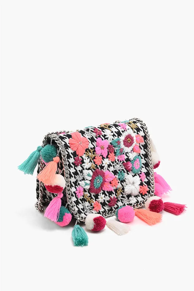 Women Happy Pop Floral Handbag Clutches America and Beyond