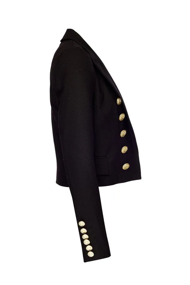 Women In Stock Tailoring Holland Cooper Brompton Jacket Black Barathea