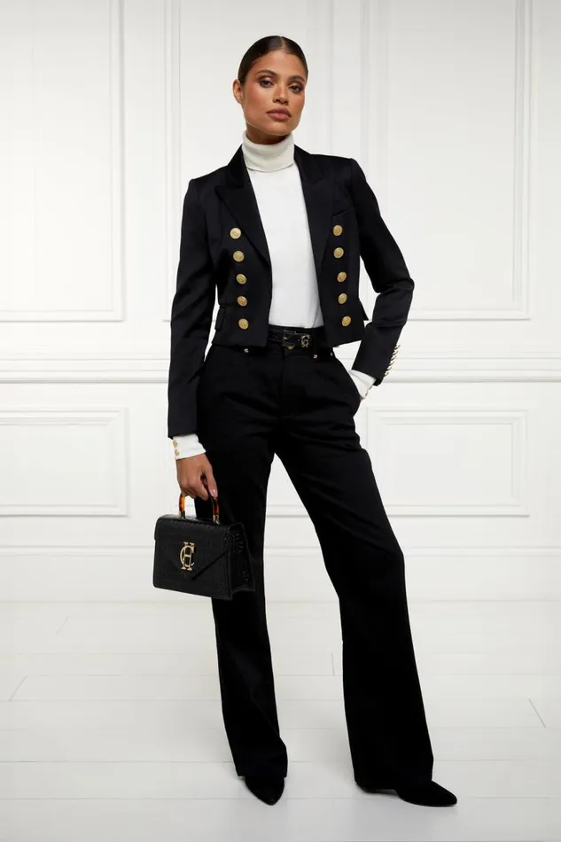 Women In Stock Tailoring Holland Cooper Brompton Jacket Black Barathea