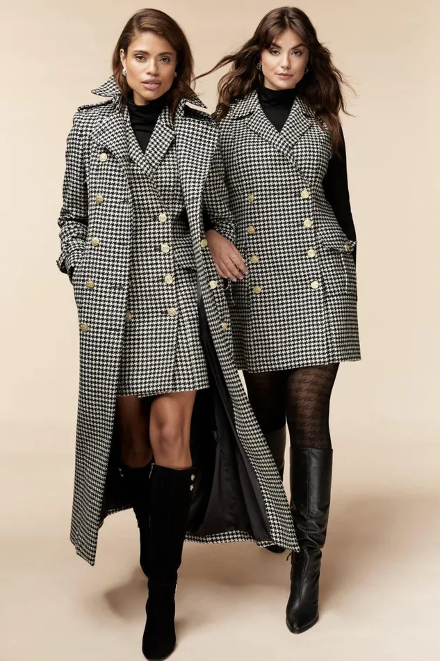 Women In Stock Tailoring Holland Cooper Chelsea Dress Houndstooth