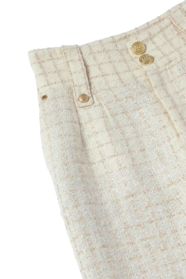 Women In Stock Tailoring Holland Cooper High Waisted Straight Trouser Ivory Sparkle Tweed Women In Stock Tailoring Holland Cooper High Waisted Straight Trouser Ivory Sparkle Tweed
