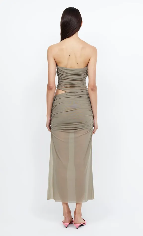 Women IONA STRAPLESS DRESS 8211 TAUPE Bec Bridge Midi Dresses