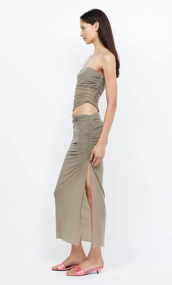 Women IONA STRAPLESS DRESS 8211 TAUPE Bec Bridge Midi Dresses