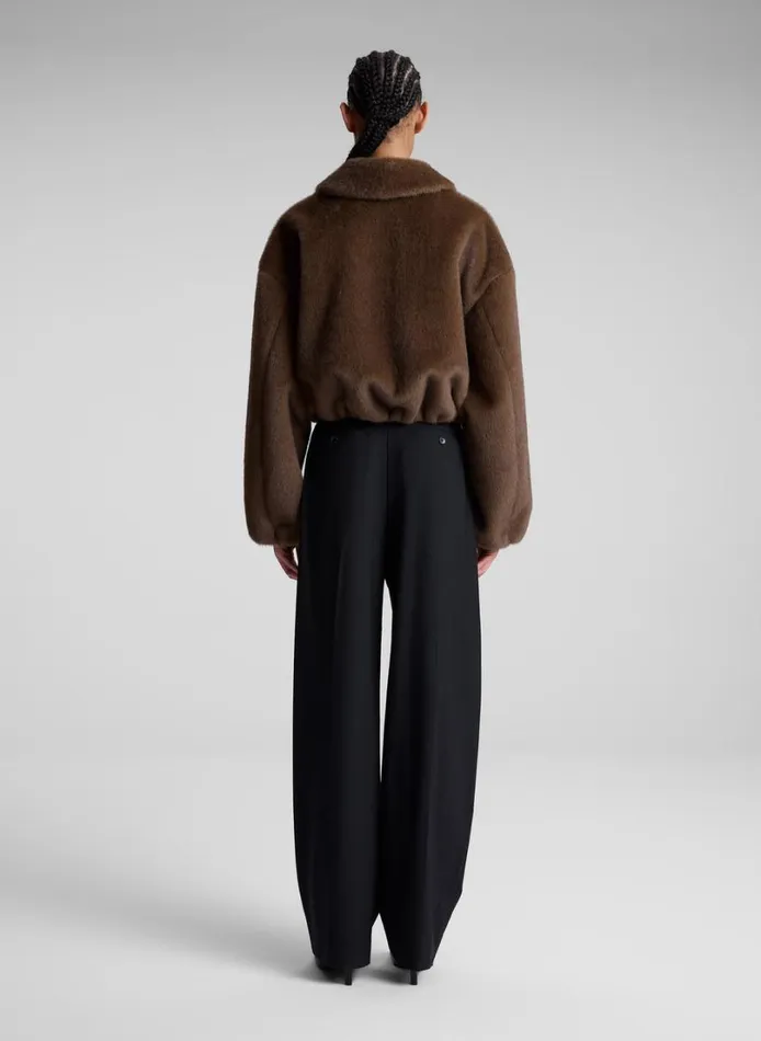 Women Jackets and Coats ALC Esme Faux Fur Jacket Brown