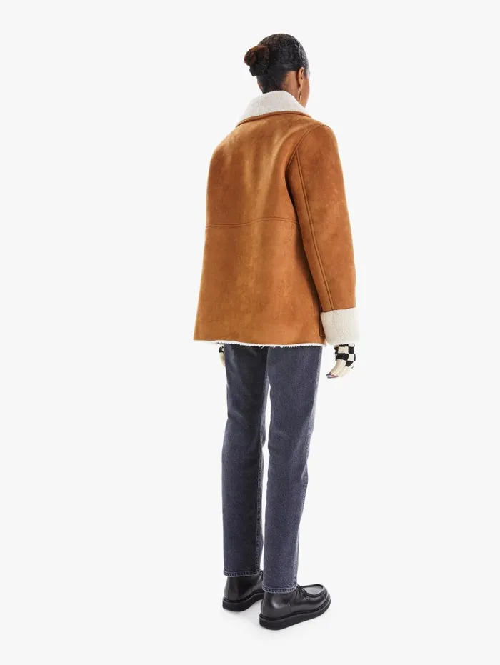 Women Jackets Mother Denim The Shawl Collar Timber Jacket Rustcopper