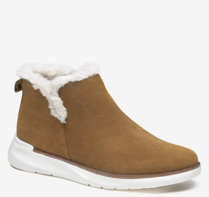 Women Johnston and Murphy Boots and Booties Emery Shearling Bootie Whiskey Waterproof Suede Women Johnston and Murphy Boots and Booties Emery Shearling Bootie Whiskey Waterproof Suede