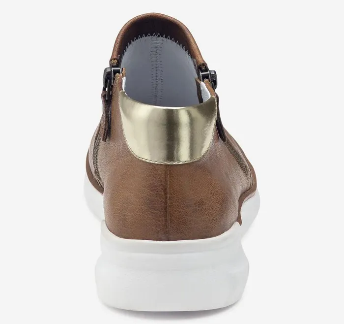 Women Johnston and Murphy Boots and Booties Emery Zip Bootie Cognac Italian Washed Sheepskin Women Johnston and Murphy Boots and Booties Emery Zip Bootie Cognac Italian Washed Sheepskin
