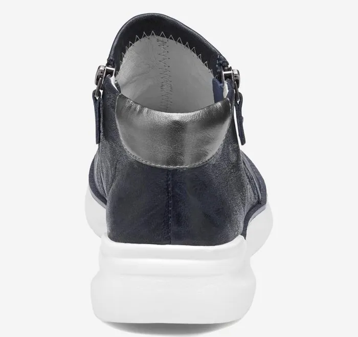 Women Johnston and Murphy Boots and Booties Emery Zip Bootie Navy Washed Italian Sheepskin Women Johnston and Murphy Boots and Booties Emery Zip Bootie Navy Washed Italian Sheepskin