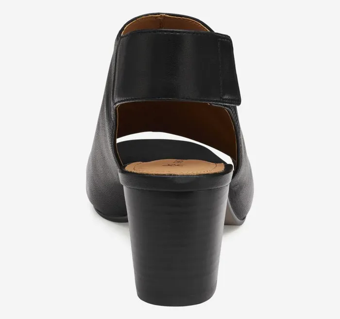 Women Johnston and Murphy Heels and Platform Wedges Evelyn OpenToe Bootie Black Glove Leather Women Johnston and Murphy Heels and Platform Wedges Evelyn OpenToe Bootie Black Glove Leather