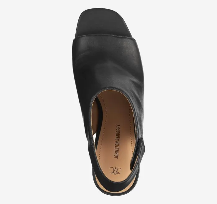 Women Johnston and Murphy Heels and Platform Wedges Evelyn OpenToe Bootie Black Glove Leather Women Johnston and Murphy Heels and Platform Wedges Evelyn OpenToe Bootie Black Glove Leather