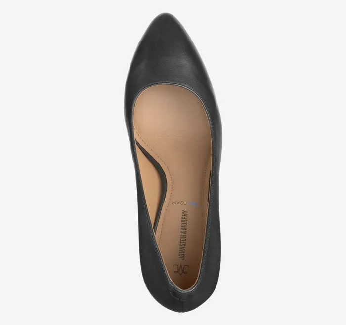 Women Johnston and Murphy Heels and Platform Wedges Vicki Pump Black Glove Leather