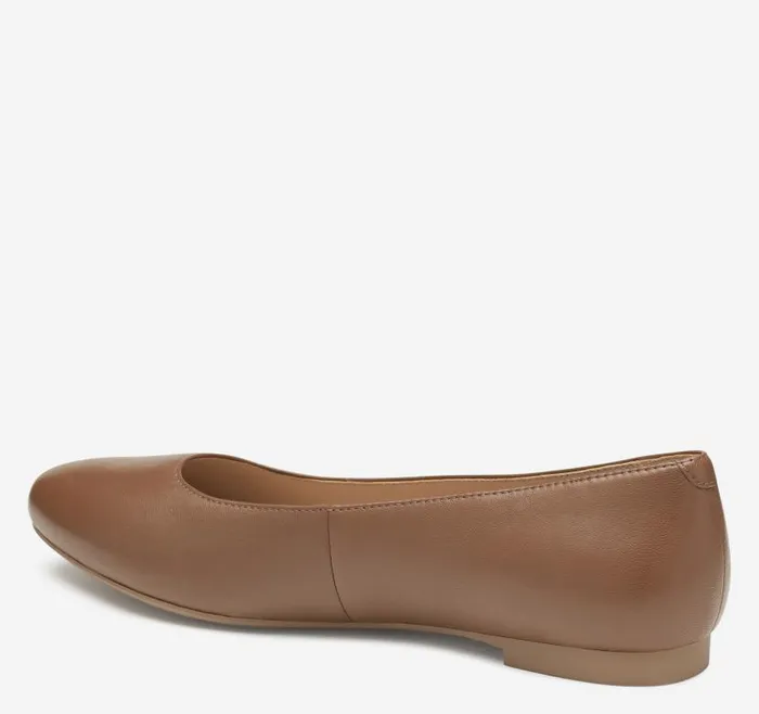 Women Johnston and Murphy Mules and Loafers Delanie Ballet Cognac Glove Leather