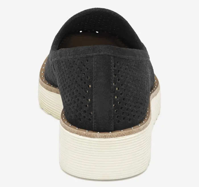 Women Johnston and Murphy Mules and Loafers Mitzi Perfed Venetian Black Suede Women Johnston and Murphy Mules and Loafers Mitzi Perfed Venetian Black Suede