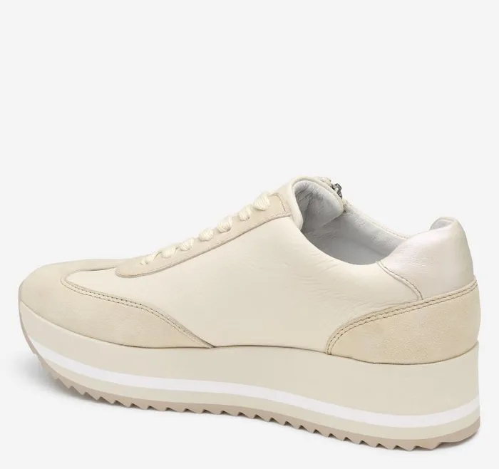 Women Johnston and Murphy Sneakers Gracie SideZip Lace Up Bone Calfskinsuede Women Johnston and Murphy Sneakers Gracie SideZip Lace Up Bone Calfskinsuede