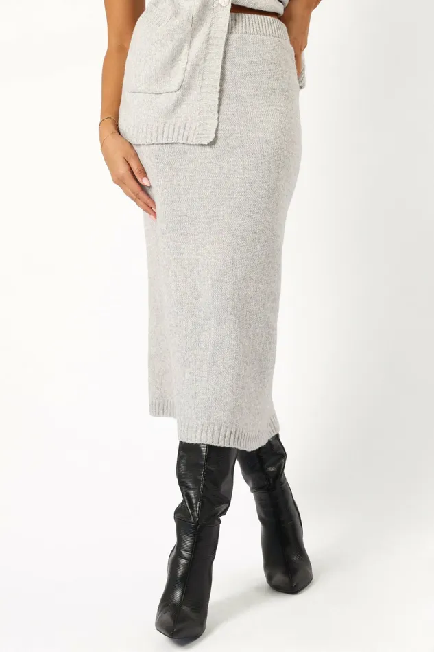 Women Kaplan Knitted Set Grey Matching Sets Petal and Pup