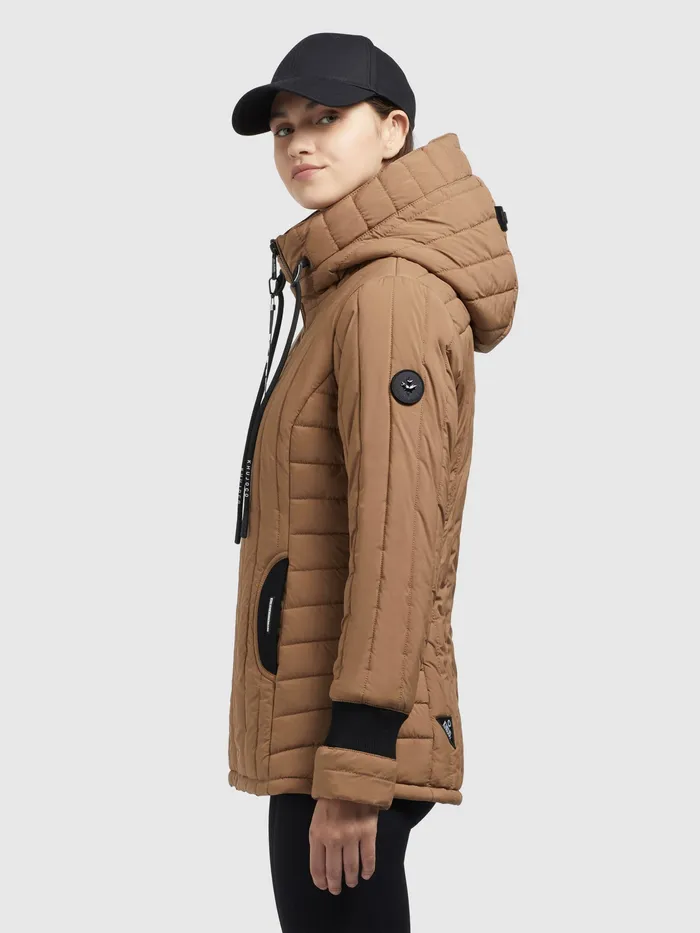 Women KHUJO Jacke TWEETY PRIME7 LIGHT Hellbraun Hellbraun Puffer Jackets