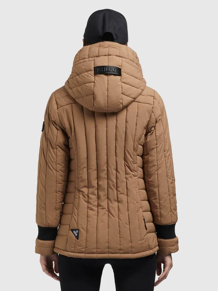Women KHUJO Jacke TWEETY PRIME7 LIGHT Hellbraun Hellbraun Puffer Jackets