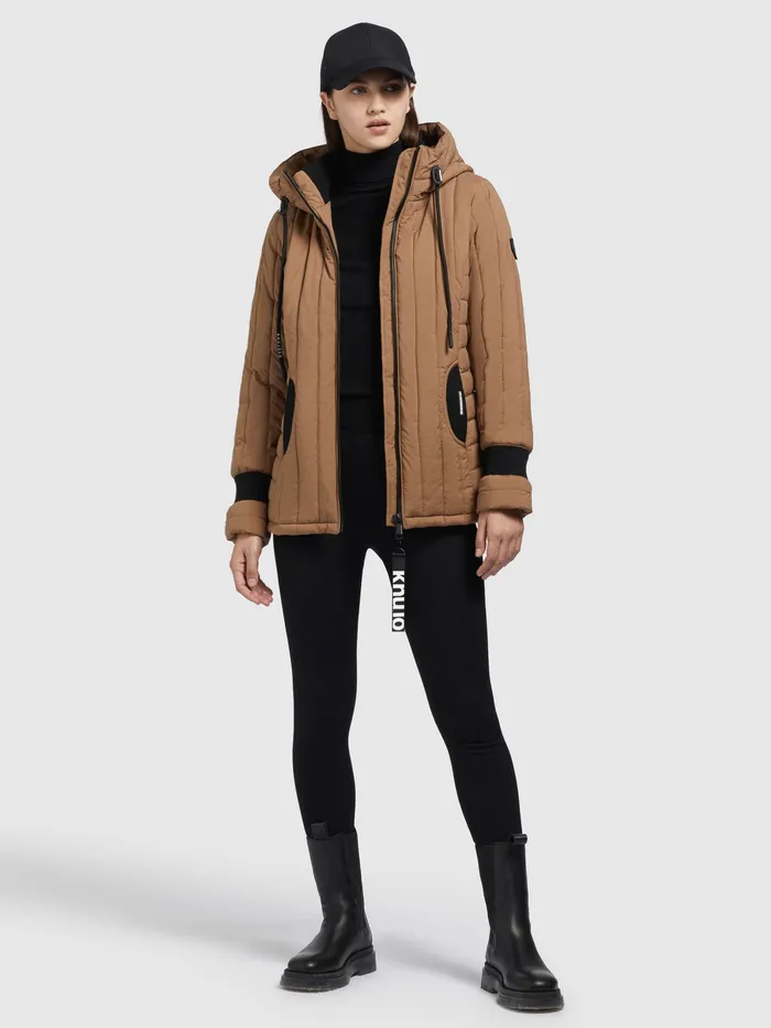 Women KHUJO Jacke TWEETY PRIME7 LIGHT Hellbraun Hellbraun Puffer Jackets