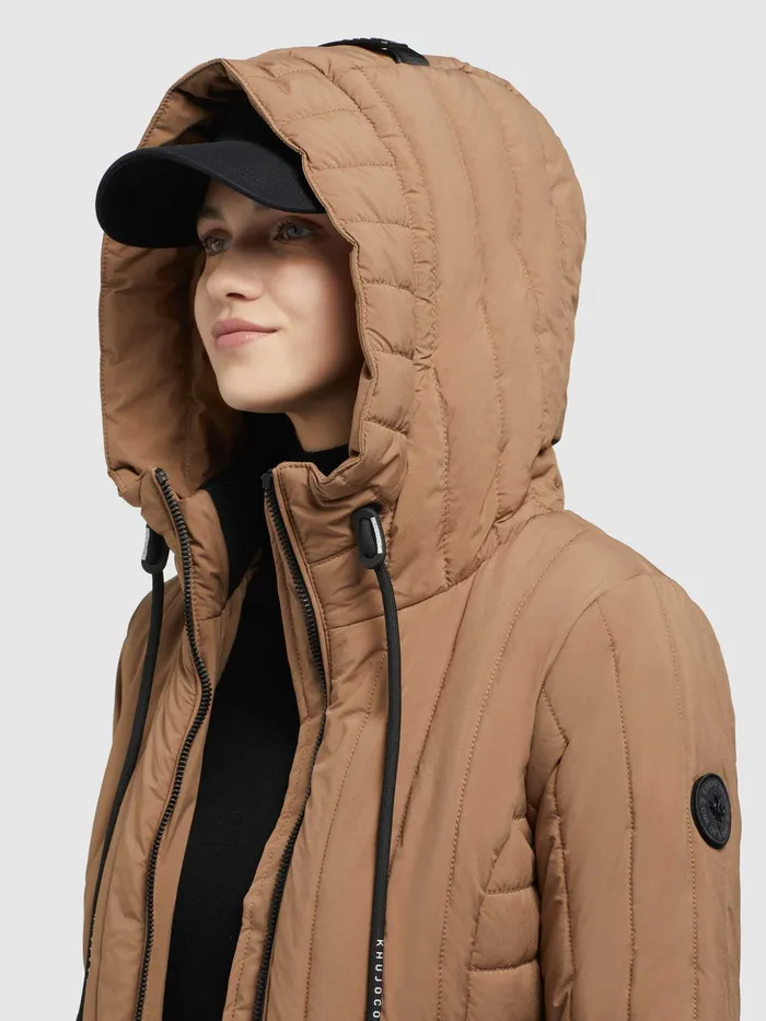 Women KHUJO Jacke TWEETY PRIME7 LIGHT Hellbraun Hellbraun Puffer Jackets