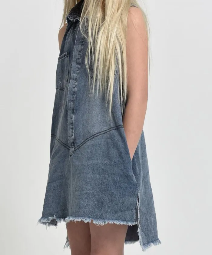 WomenKids KIDS MINI BRAXTON DRESS 0 One Teaspoon Denim Dresses WomenKids KIDS MINI BRAXTON DRESS 0 One Teaspoon Denim Dresses