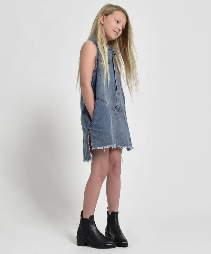 WomenKids KIDS MINI BRAXTON DRESS 0 One Teaspoon Denim Dresses WomenKids KIDS MINI BRAXTON DRESS 0 One Teaspoon Denim Dresses