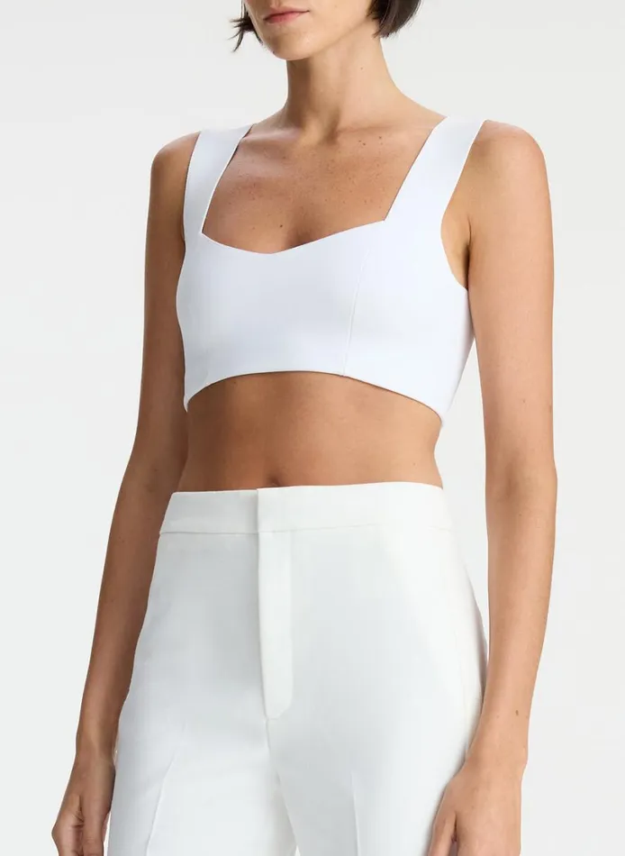 Women Knitwear ALC Jordana Compact Knit Bra White