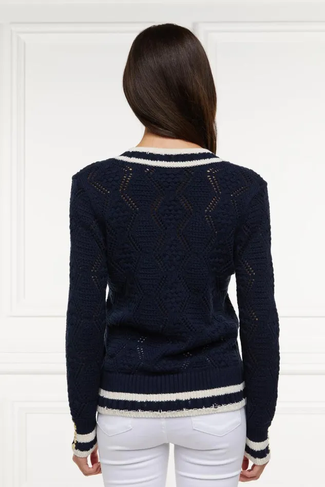 Women Knitwear Holland Cooper Harvard VNeck Knit Ink Navy Women Knitwear Holland Cooper Harvard VNeck Knit Ink Navy
