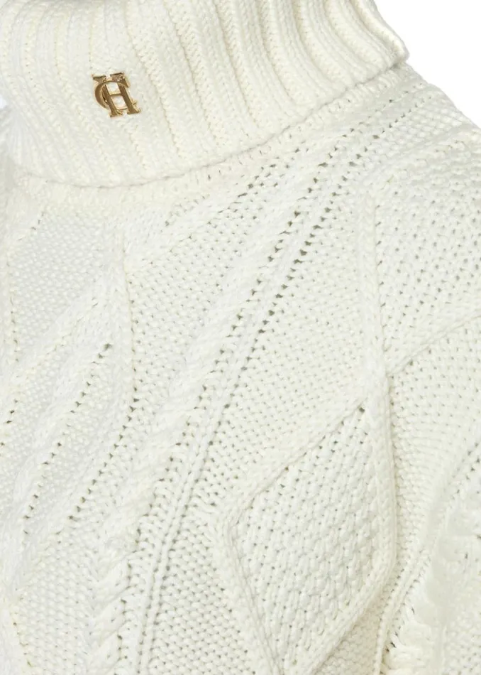 Women Knitwear Holland Cooper Noveli Cable Knit Oyster Women Knitwear Holland Cooper Noveli Cable Knit Oyster
