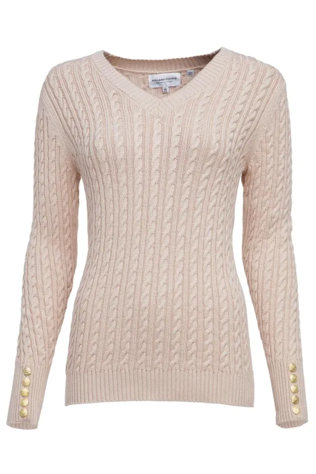 Women Knitwear Holland Cooper Seattle VNeck Knit Oatmeal Women Knitwear Holland Cooper Seattle VNeck Knit Oatmeal