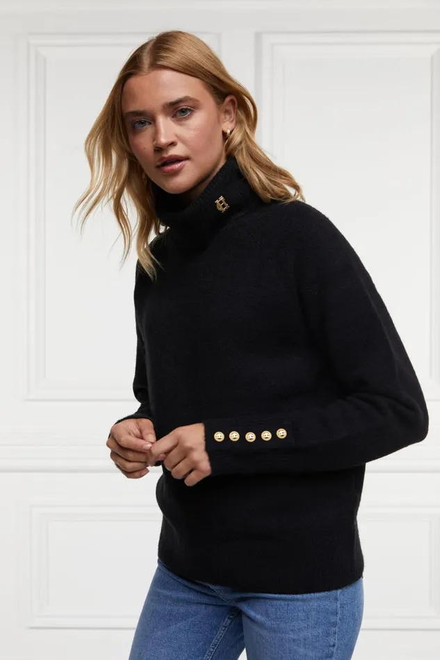 Women Knitwear Holland Cooper Tori Knit Black Women Knitwear Holland Cooper Tori Knit Black