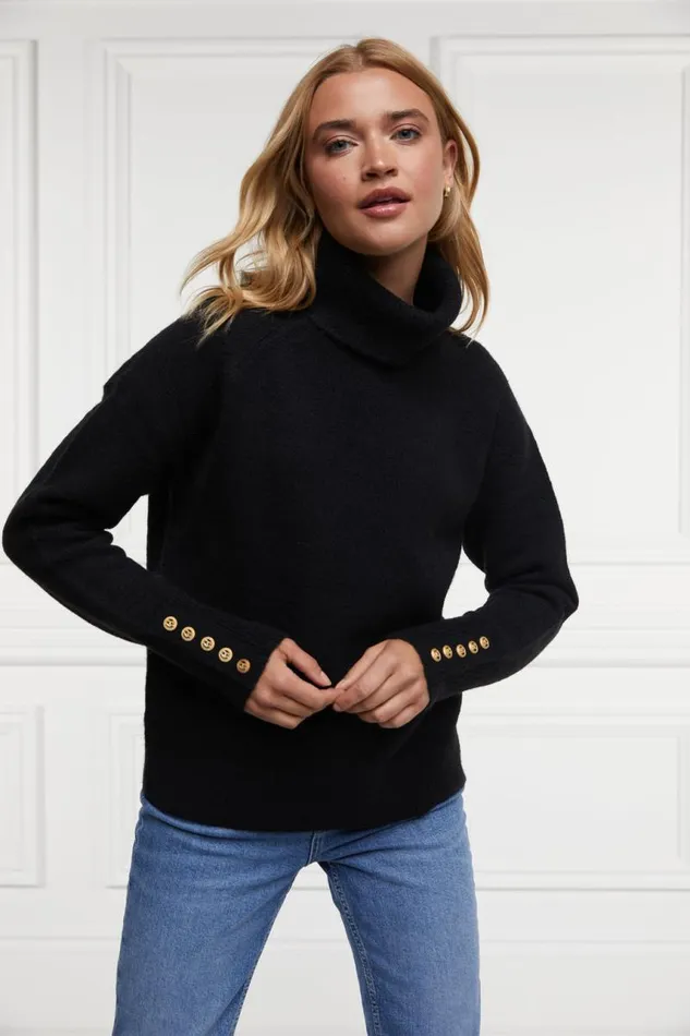 Women Knitwear Holland Cooper Tori Knit Black Women Knitwear Holland Cooper Tori Knit Black